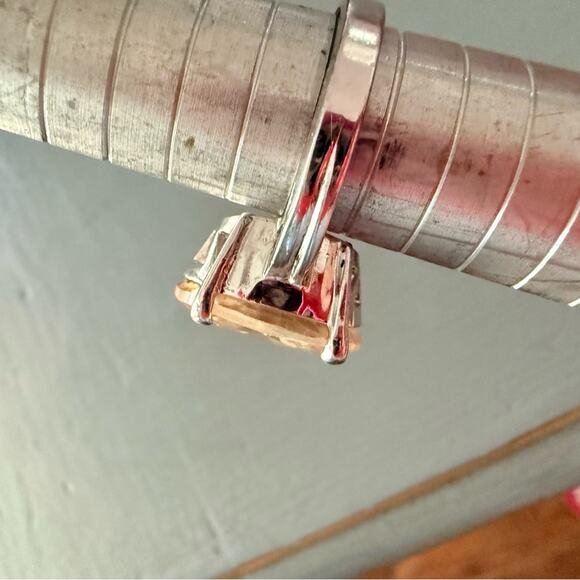 925 Sterling Silver Champagne Ring Size 7 - Picture 5 of 12